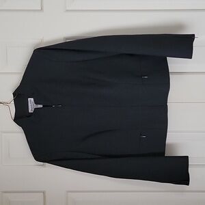 Pendleton womens vintage dark gray cropped blazer sz 14 petite